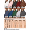 thumbnail image 2 of Oucaili Sudadera para Mujer Liso Suelto Jersey Manga Larga Cuello Redondo Camisas Color Sólido Tops Camisas, 2 of 2