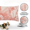 thumbnail image 2 of Vintage Flowers Lumbar Pillow Covers 12x20 Inch Set of 2 Coral Floral Leaves Decorative Rectangular Throw Pillows for Couch Rustic Pillow Cases Home Decor for Sofa Living Room Outdoor, 2 of 6