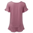 thumbnail image 3 of Doublju Women's Short Sleeves Flare Tunic Tops for Leggings Flowy Shirt with Plus Size, 3 of 4