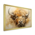 thumbnail image 2 of Designart "Simplistic Bison Head" Animals Bison Picture Framed Wall Art Living Room, 2 of 5