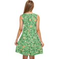 thumbnail image 4 of Floral Printed A-line Mini Dress for Women 2025 Sleeveless Casual Beach Sundress Flowy Summer Dresses for Holiday, 4 of 5