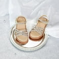 thumbnail image 2 of Toddler Girl Gold Sandals Size 12 - Little Flower Girl Easter Flower Girl Dress Shoes Sparkly Little Kid Summer Flats, 2 of 6