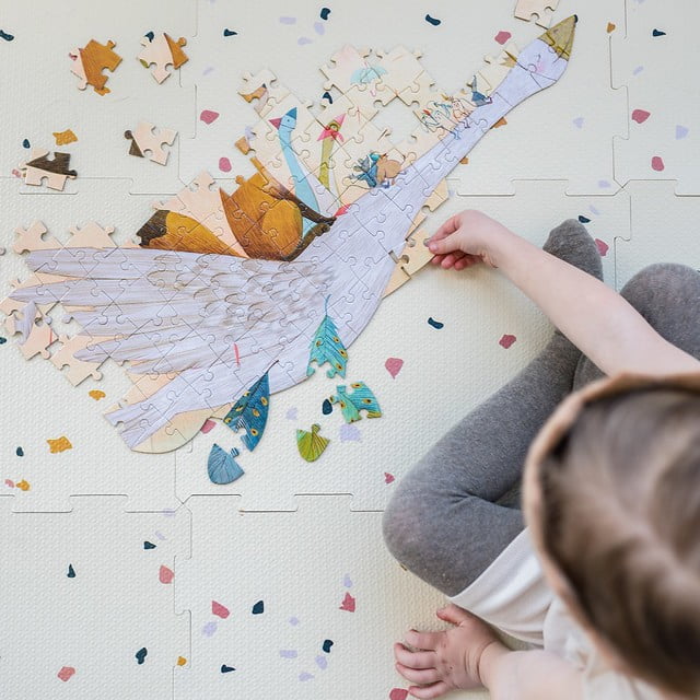 3 Sprouts Baby & Kids EVA Foam Puzzle Mat - Terrazzo Cream