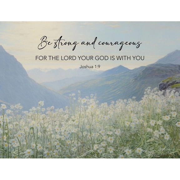 Christian Canvas Wall Art Inspirational Bible Verse Decor Scripture John 15:5 Poster Be Strong and Courageous Vintage Artwork for Home Decor poster