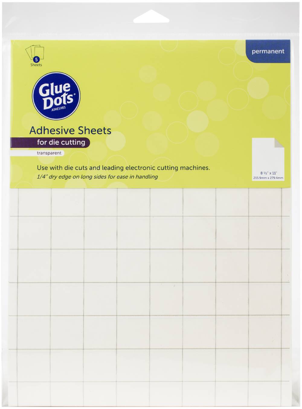 Glue Dots Adhesive Sheets 8.5"X11" 5/Pkg
