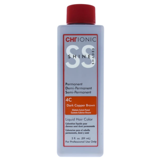 Color de pelo CHI CHI Ionic Shine Shades Liquid Hair Color - 4C Dark Copper Brown Color de pelo Unisex 3oz