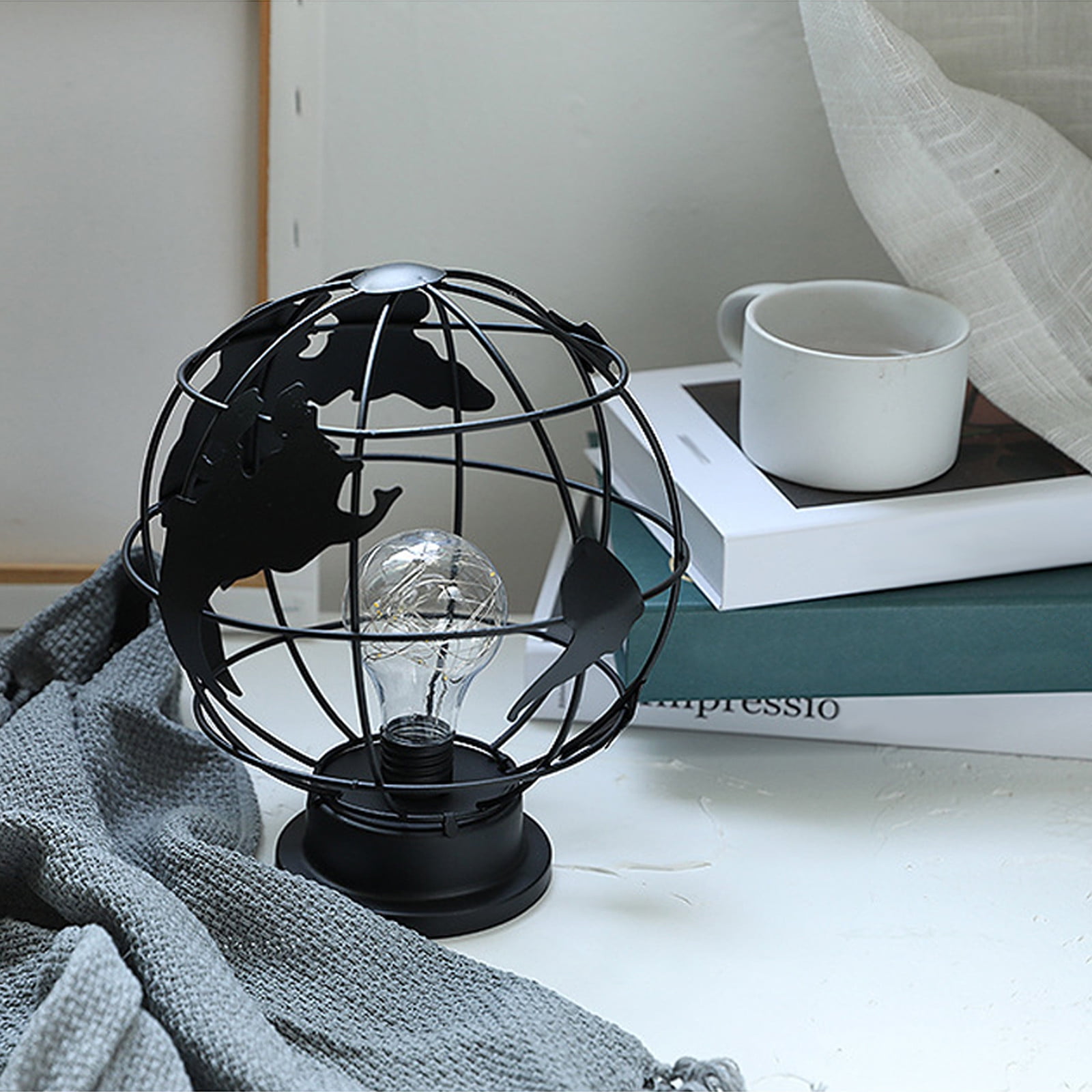 Wovilon Night Light Iron Decorative Lamp, Battery Or Usb Operated Iron Table Lamp, Warm Led Light Iron Decorative Lamp Holiday Bedroom Romantic Decorations