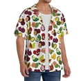 thumbnail image 2 of Goofa Colorful Fruits Printed Men's Casual Short-sleeved Shirt,Lightweight Breathable Button-down,Summer Casual men's top,Versatile Fashion shirt-XX-Large, 2 of 7
