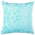 thumbnail image 2 of SAFAVIEH Shayla 18" x 18" Tribal Textured Plush Pillow, Teal, 2 of 3