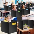 thumbnail image 5 of Paquete de 8 Divisores de Escritorio para Estudiantes, Divisor de Plástico Impermeable para Carrito de Estudio, Protector de Privacidad para Aula Fácil de Limpiar, Negro, 5 of 5