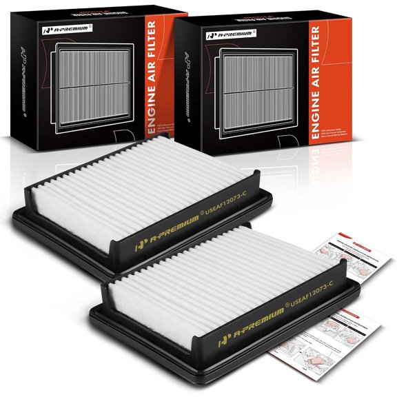 A-Premium Front 2-PC Engine Air Filter Compatible with Chevrolet Spark 2016-2022 1.4L, Replace# 95238310, 834888