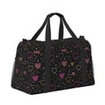 thumbnail image 2 of Disketp Heart and Stars Bolsa de Viaje Tipo Duffle, Bolso de Mano para Fin de Semana para Mujer, Bolsa de Gimnasio Ligera para Hombre, Esencial para Viajes, 2 of 7