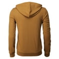 thumbnail image 3 of H2H Mens Casual Slim Fit Long Sleeve Lightweight Zip-up Hoodie With Kanga Pocket (CMOHOL048), 3 of 6