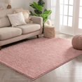 thumbnail image 4 of Well Woven Solid Color Blush Pink Soft Shag Area Rug (7'10" x 9'10"), 4 of 7
