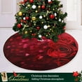 thumbnail image 6 of FMSHPON Heart Shaped Rose Bouquet Xmas Christmas Tree Skirt Stand Mat for Holiday Party Decoration Indoor Outdoor 48 inches, 6 of 6