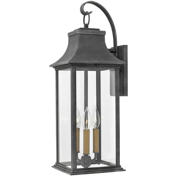 Hinkley Lighting 2935 Ll Adair 2 Light 25 Tall Heritage Outdoor Wall Sconce Aged Zinc Com Hinkley Lighting 2935 Ll Adair 2 Light, New England Style Outdoor Wall Lights