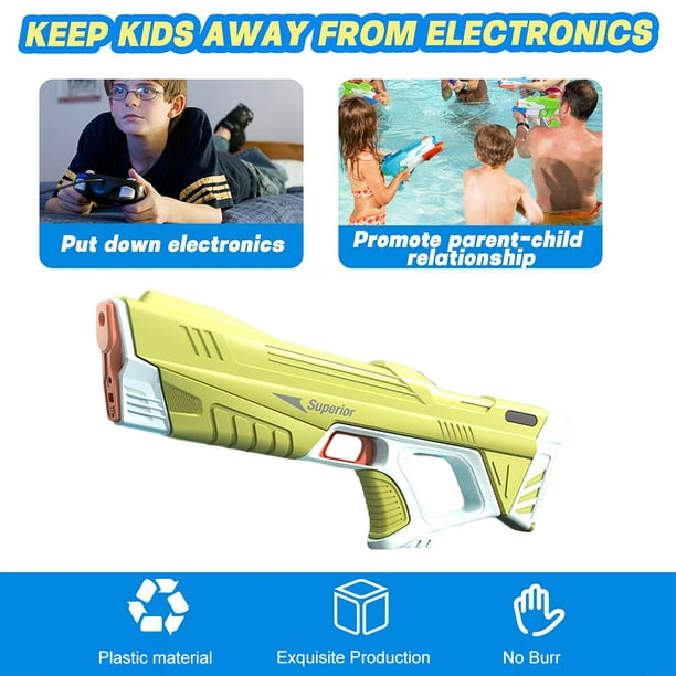 Pistolet à eau entièrement automatique pour enfants et adultes, jouet  d'été, odorGlock électrique, jeux de pulvérisation d'eau de tir, jouets de  plage