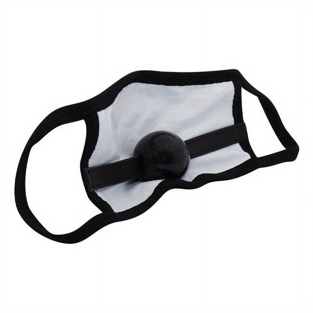 1pc Dildo Mask, Mouth Gag, Women's Passion Removal Mouth Ball Gag, Erotic Thickened Black Mask, BDSM Adult Erotic Supplies