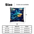 thumbnail image 5 of Starry Shark Covers Throw Pillow Set - 2 Pack Throw Pillow Inserts Included - Unique Patterns - 16x16, 18x18, 20x20 Inches for Home Decor - Throw Pillow - Decorative Pillows, 5 of 6