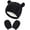 Black, variant on Baby Toddler Hat and Mitten Set Winter Knitted Thick Warm Beanie Cap Gloves for Infant Boys Girls
