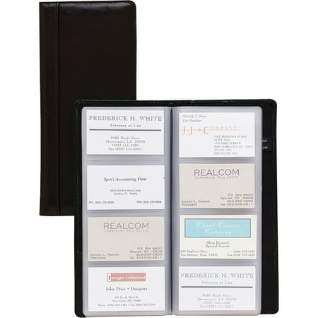 Samsill, SAM81240, Regal Leather Business Card Holders, 1 Each, Black