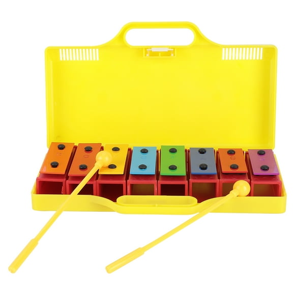 LYUMO Educational Glockenspiel,8 Note Xylophone Professional Percussion Instruments For Children With 2 Drumsticks 1 Yellow Box,Children Glockenspiel