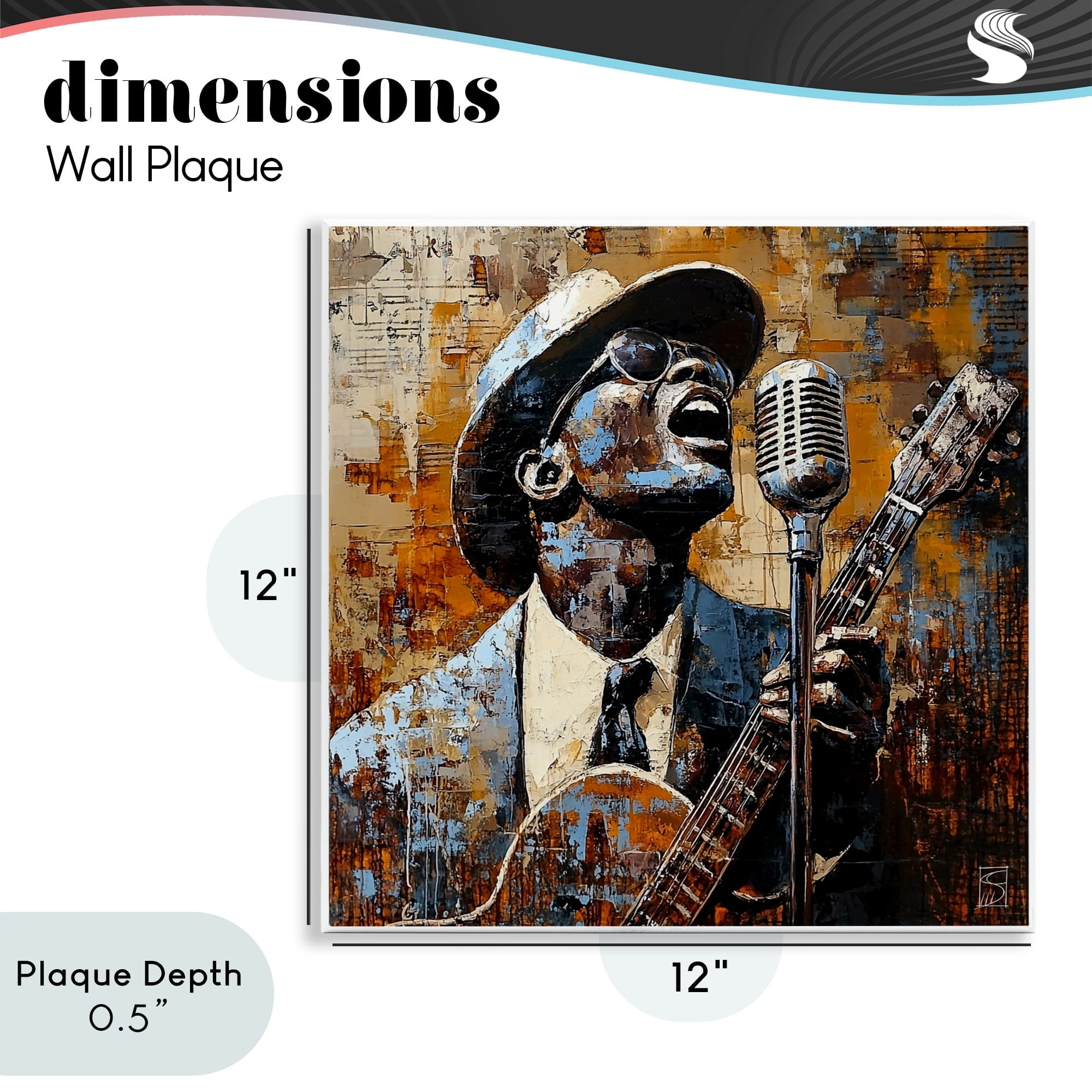 Stupell Industries Passionate Blues Singer Wall Plaque Art, design by Sara Culpepper