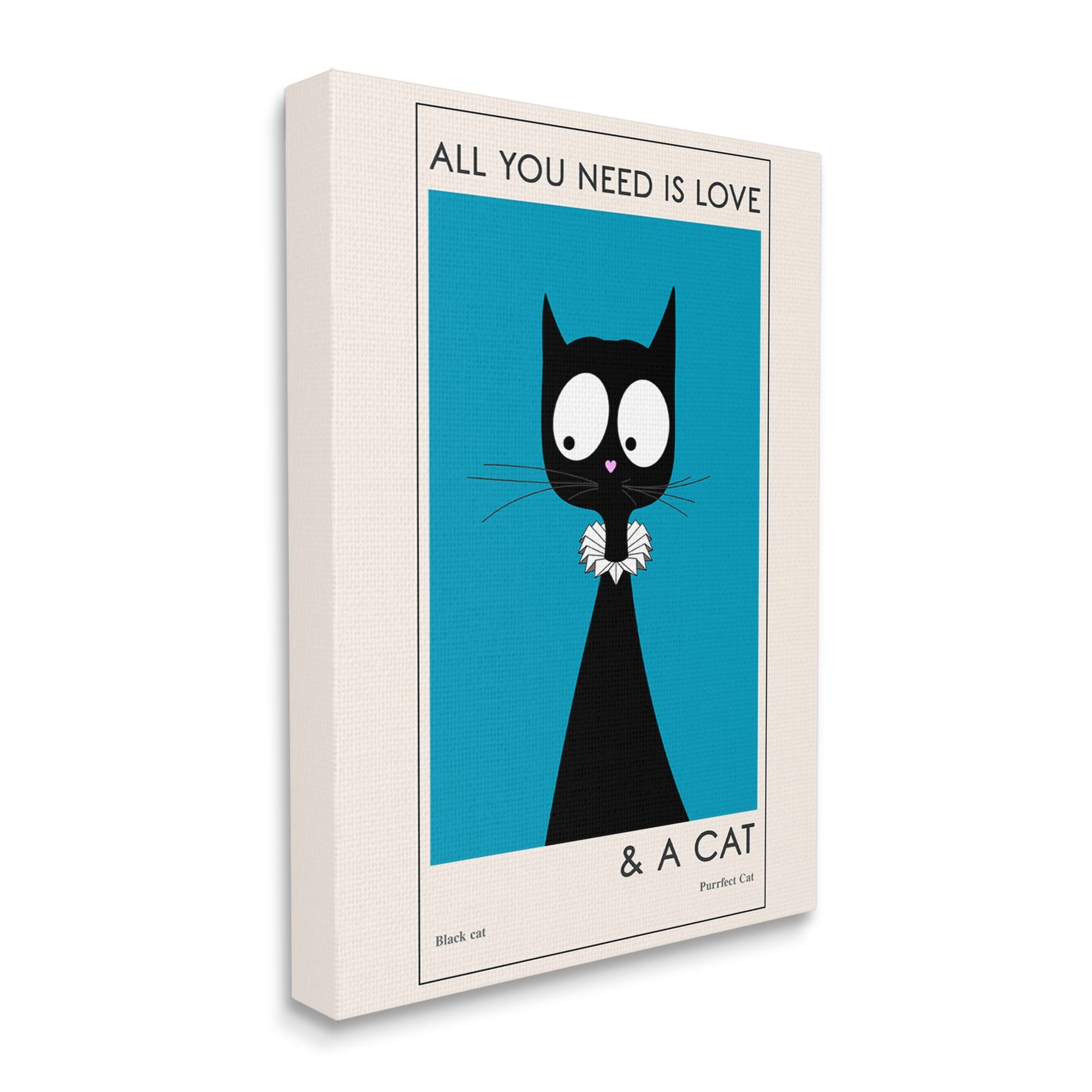 Stupell Industries Love and A Cat Phrase Funny Fashion Feline, 16 x 20, Design by Ayse