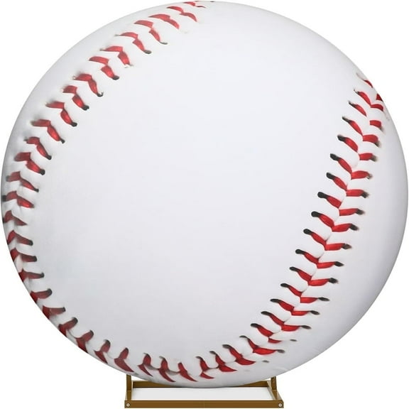 7.2ft Red and White Baseball Round Birthday Backdrop for Boys