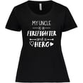 thumbnail image 3 of Inktastic My Uncle is a Firefighter and a Hero Women's Plus Size T-Shirt, 3 of 5