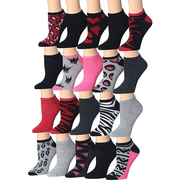 Download Tipi Toe - Tipi Toe Women's 20 Pairs Colorful Patterned ...