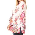 thumbnail image 3 of Sakkas Ditta Women's Casual Loose Long Sleeve Print Button Down Shirt Tunic Blouse - NM219-Multi - Plus Size, 3 of 5