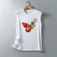 thumbnail image 5 of DailyTrove Women's Butterfly Graphic Tank Top - Polyester Casual Summer & Festival Wear, Colorful for Gatherings, 5 of 6