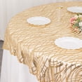 thumbnail image 4 of Efavormart 72"x72" Champagne Wave Embroidered Sequin Table Overlay, Sparkly Square Table Topper, 4 of 6