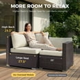 thumbnail image 4 of RADIATA 7-Piece Patio Furniture Set with Fire Pit Table, Outdoor Sectional with Fire Pit Table, Patio Couch Set with Fire Pit Table, Patio Furniture Set Outdoor Sectionals,Espresso/Beige, 4 of 7