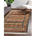 thumbnail image 3 of Unique Loom Fars Collection Tribal Modern Casual Area Rug, 7 x 10 Feet, Blue/Red, 3 of 10