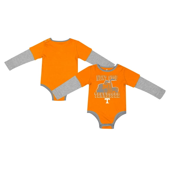 Newborn & Infant Colosseum Tennessee Orange Tennessee Volunteers Next Stop Long Sleeve Bodysuit