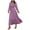 Purple, variant on larppty Women Fall Maxi Dresses Long Sleeve V Neck Swiss Dots High Waisted A-Line Ruffle Boho Long Dress Vacation(Orange,XXL)