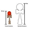 Pocket Size Orange Shinny Super Kendama, Micro Kendama, Mini Kendama, Japanese Wooden Toy, Free String, USA Seller