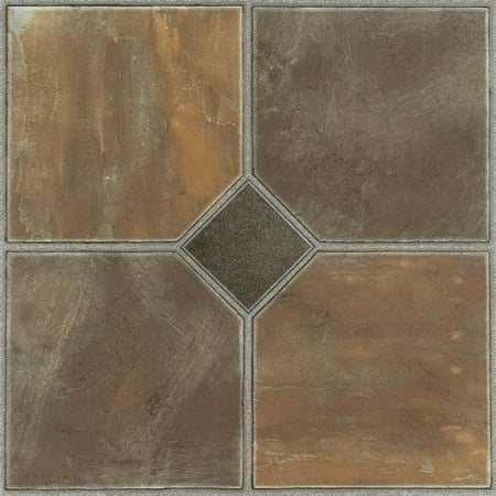 Nexus Rustic Slate 12x12 Self Adhesive Vinyl Floor Tile 20 Tiles 20 Sq Ft