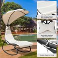 thumbnail image 4 of Topbuy Outdoor Chaise Hanging Chair Swing - Beige, 4 of 8