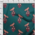 thumbnail image 2 of oneOone Cotton Poplin Fabric Leaves|Bird & Floral Block Printed Craft Fabric BTY 42 Inch Wide, 2 of 4