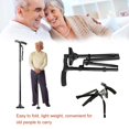 thumbnail image 2 of Magic Cane Folding LED Light Safety Walking Stick 4 Head Pivoting Trusty Base For Old Man T Handlebar Trekking Poles Cane, 2 of 6