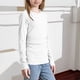thumbnail image 5 of Camisas lisas de manga larga para niñas, lindas blusas casuales elegantes con cuello redondo, ropa, camisas de cuello redondo, top de poliéster para niñas, 5 of 8