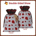 thumbnail image 2 of Rocae Ladybug Print Christmas Drawstring Linen Gift Bag with Drawstrings Treat Bag Goody Present Bags for Christmas Party Favor, 2 of 8