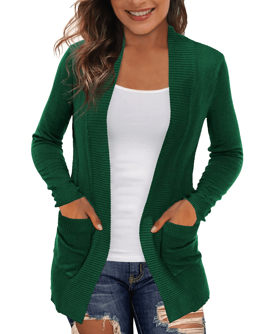 FOLUNSI Women's Cardigan Casual Lightweight Knit Cardigan Sweaters of Female s2x