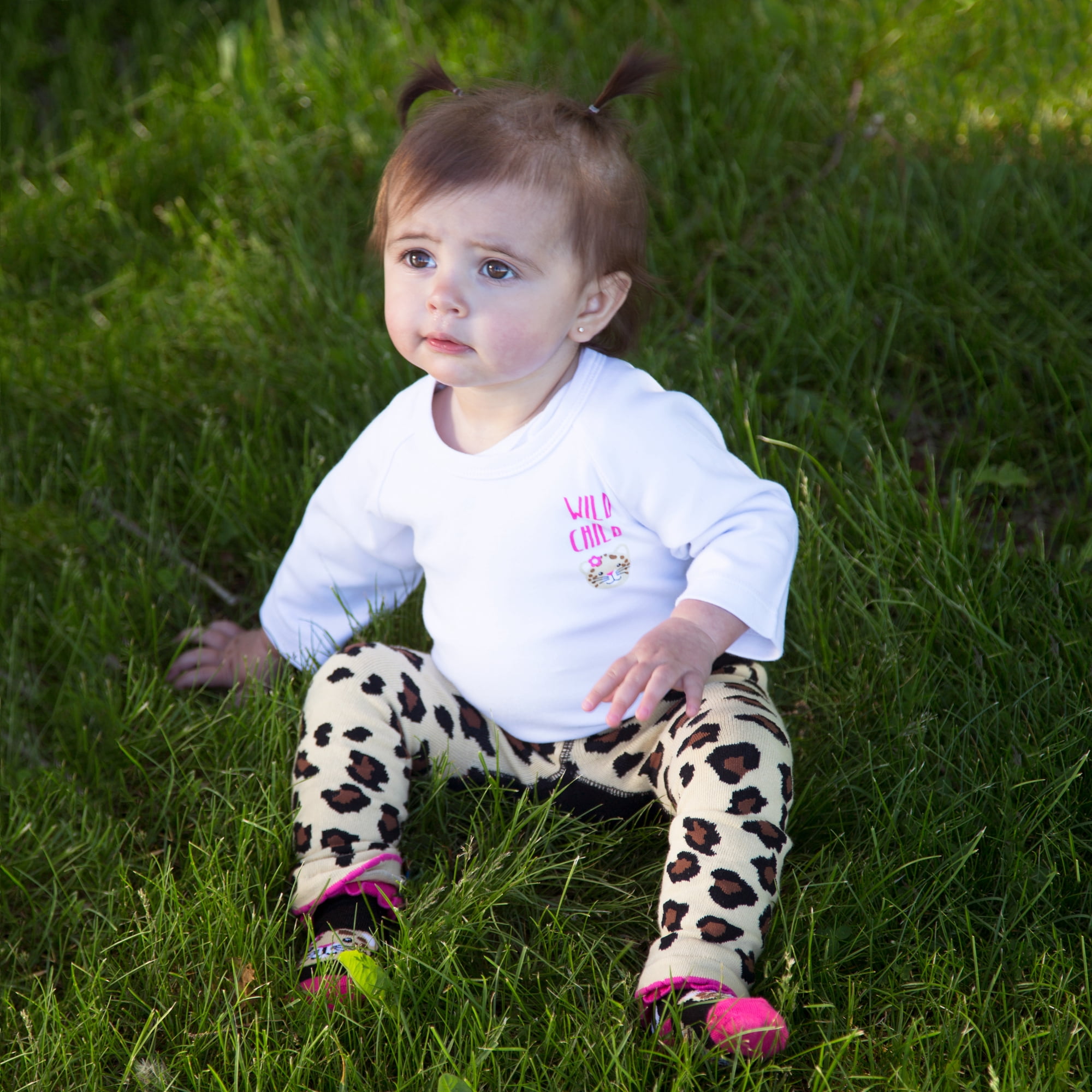 Pavilion Gift Company - Jungle Cat - 6-12 Months 3/4 Length Sleeve Onesie