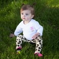 thumbnail image 2 of Izzy & Owie - Cheetah Jungle Cat - Wild Child 3/4 Sleeve White Bodysuit 12-24 Months, 2 of 6