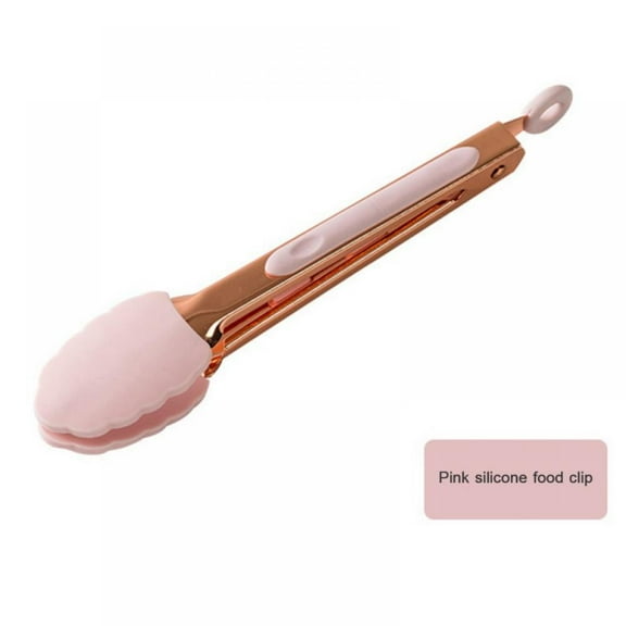 1 Piece High Temperature Resistant Silicone Kitchen Utensils, Cooking Tools (Pink Food Clip)
