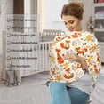 thumbnail image 4 of Fotbe Flower Fox Pattern Car Seat Covers for Babies, Nursing Breastfeeding Cover Infant Carseat Canopy, Soft Stretchy Carrier Cover, 4 of 9
